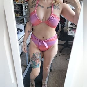 Victoria’s Secret Swim Multiway Sunset Ombre Bikini Size Medium TOP ONLY